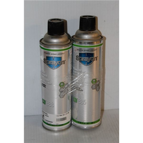 2 CANS OF SPRAYON GENERAL PURPOSE CLEANER #CD880