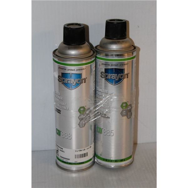2 CANS OF SPRAYON GENERAL PURPOSE CLEANER #CD880