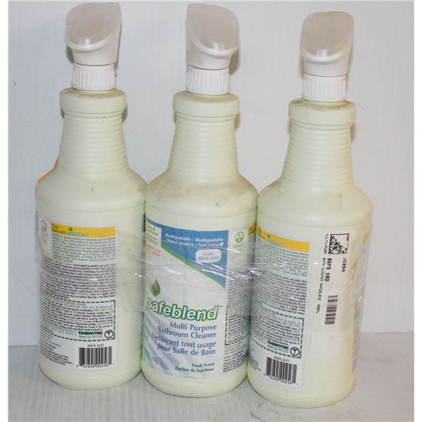 3 BOTTLES SAFE BLEND BATHROOM CLEANER