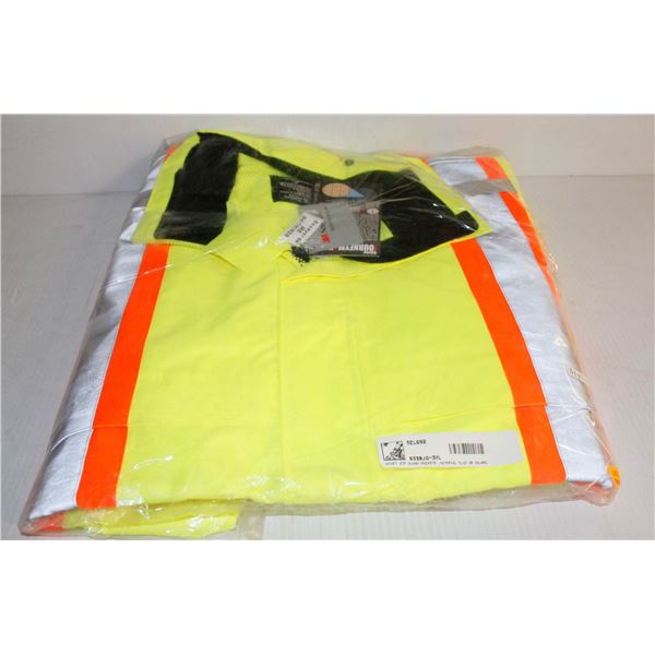 NEW SCOTCHLITE REFLECTIVE WORK JACKET SIZE 3XL