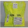 Image 1 : 4 PACK ZENITH YELLOW SAFETY VEST - SIZE 2XL