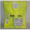 Image 1 : 4 PACK ZENITH YELLOW SAFETY VEST - SIZE 2XL