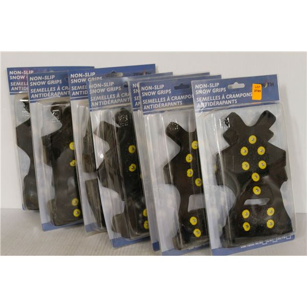 7 PAIRS ZENITH NON SLIP SNOW GRIPS - VARIOUS SIZES
