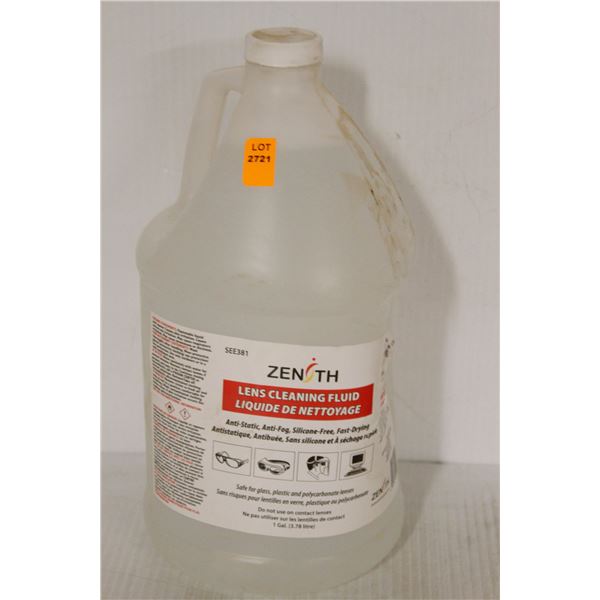 1 GALLON JUG OF ZENITH LENS CLEANING FLUID