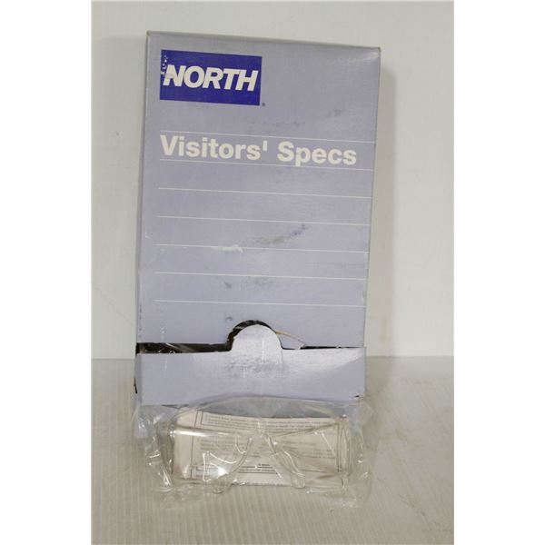 BOX OF 10 NORTH VISITOR SAFETY GLASSES
