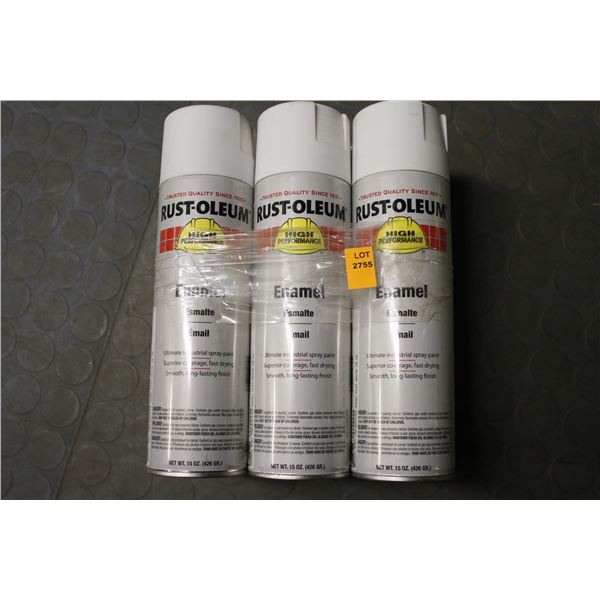 6 CANS RUSTOLEUM HIGH PERFORMANCE ENAMEL SPRAY PAINT - WHITE