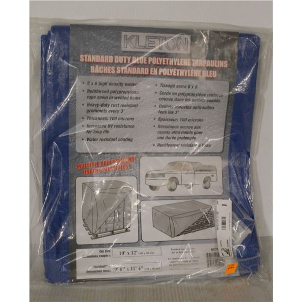 KLETON STANDARD DUTY BLUE POLY TARP 10FT X 12FT