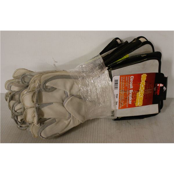 6 PAIRS OF WATSON SHOCKER SERIES CIRCUIT BREAKER GAUNTLET GLOVES SIZE XL