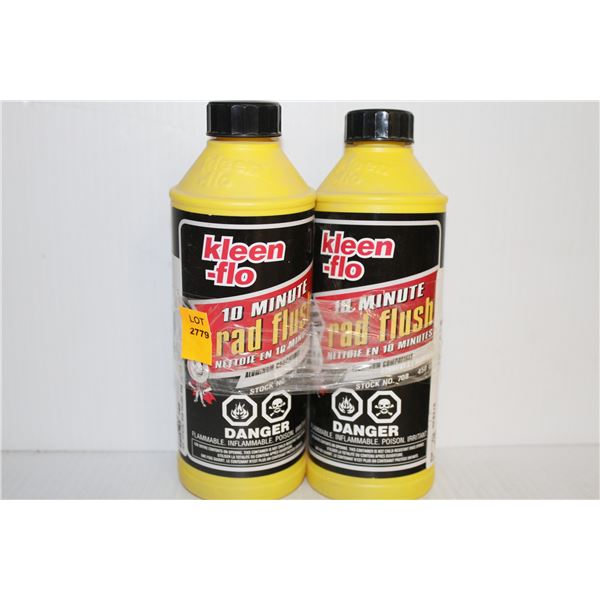 2 BOTTLES KLEENFLO 10 MINUTE RAD FLUSH