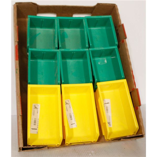 FLAT OF ASSORTED SMALL PARTS BINS