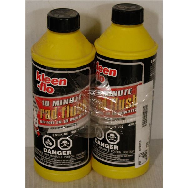 2 BOTTLES KLEENFLO 10 MINUTE RAD FLUSH