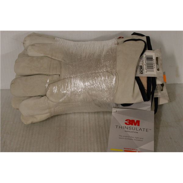 6 PAIR BDG LINED LEATHER DRIVER WORK GLOVES SIZE XL