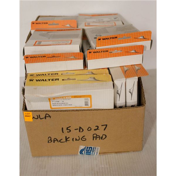 LARGE FLAT OF WALTER BACKING PADS FOR SANDING DISCS - ASSORTED SIZES