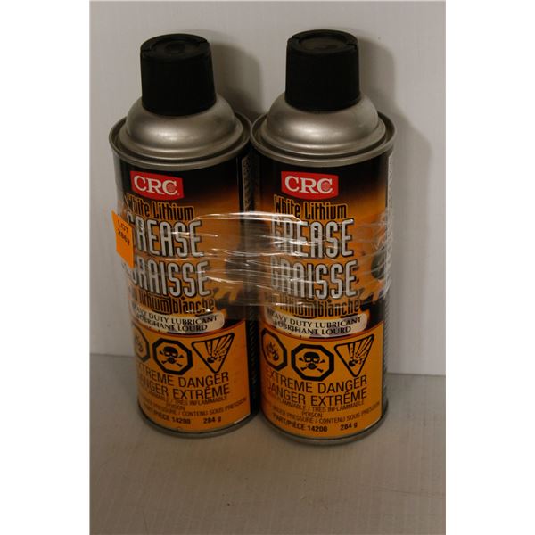 2 CANS CRC WHITE LITHIUM HEAVY DUTY GREASE