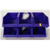 Image 1 : LOT OF 6 MEDIUM STACKING PARTS BINS