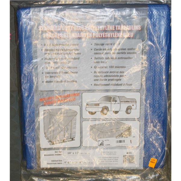 NEW KLETON BLUE POLY TARP 10FT X 12FT