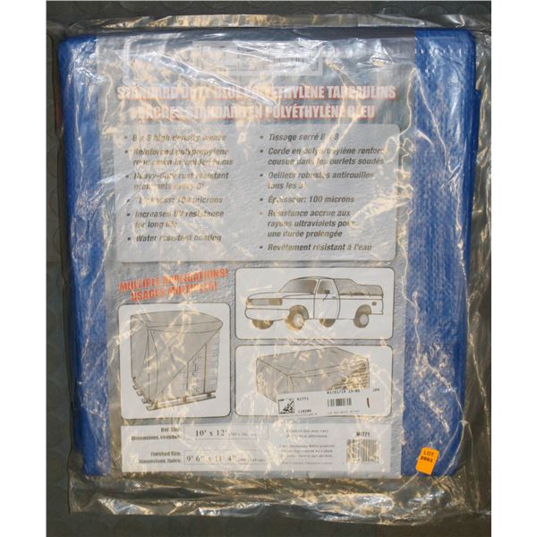 NEW KLETON BLUE POLY TARP 10FT X 12FT