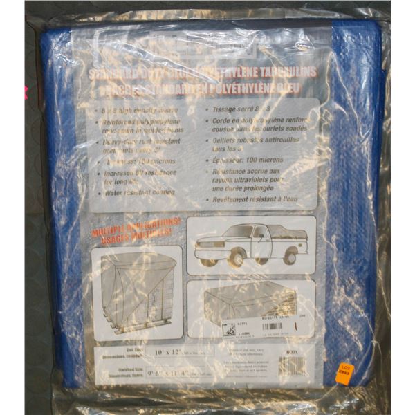 NEW KLETON BLUE POLY TARP 10FT X 12FT