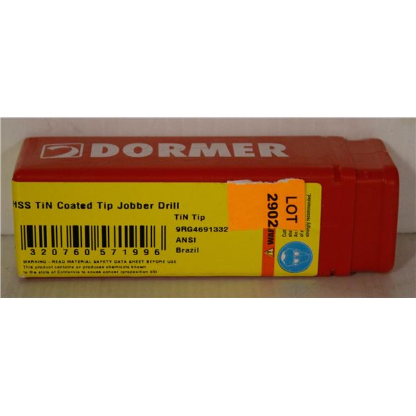 LOT OF 10 DORMER 19/64" JOBBER DRILL BITS
