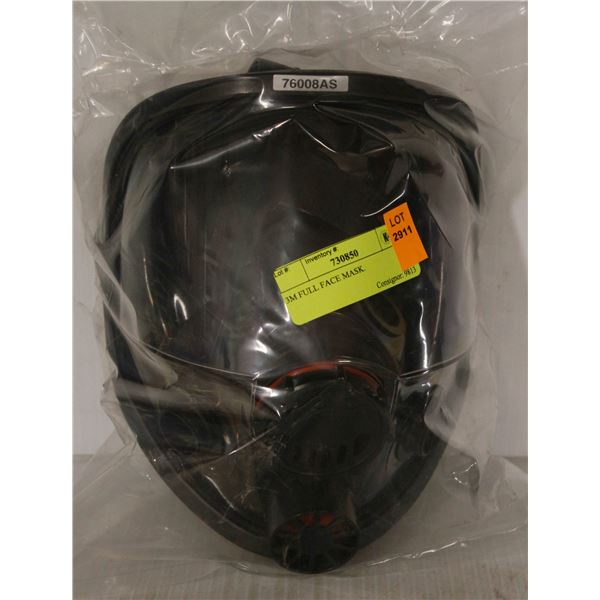 3M FULL FACE MASK. CLEANED AND SANITIZED. M/L