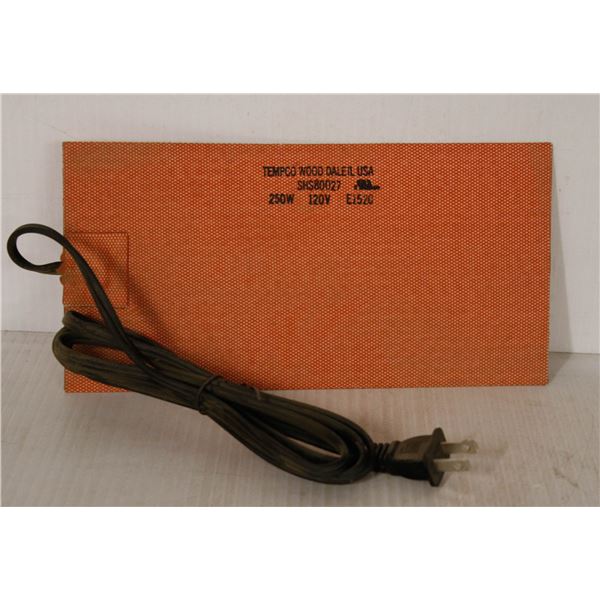 TEMPCO WOOD DALE ELECTRIC HEATING PAD 250W 120V E1520