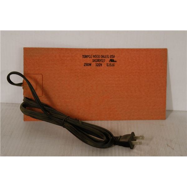 TEMPCO WOOD DALE ELECTRIC HEATING PAD 250W 120V E1520