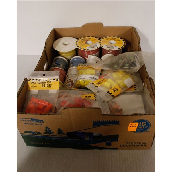 FLAT OF ELECTRICAL WIRE, CAPS, SPLICES AND MORE