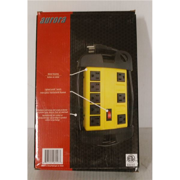 NEW AURORA POWER STRIP WITH 6FT CORD 8 TERMINALS