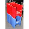 Image 1 : PAIR OF STACKABLE PARTS BINS 5" X 11" X 12"