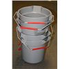 Image 1 : LOT OF FIVE 10QT BUCKETS WITH SPOUTS
