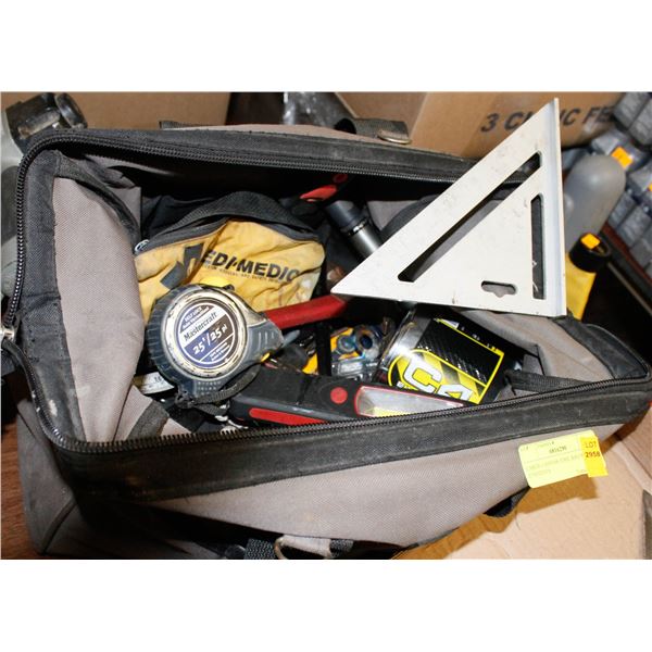 LARGE CANVAS TOOL BAG WITH CONTENTS