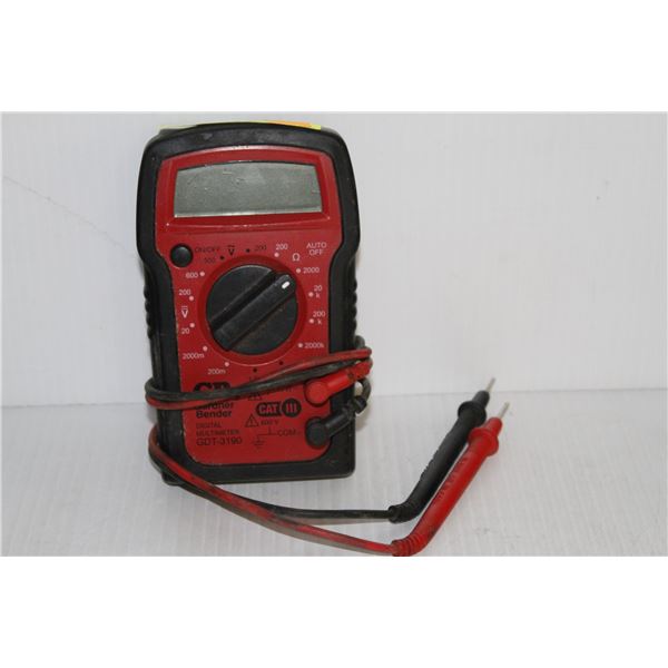 GARDNER BENDER DIGITAL MULTIMETER GD T - 3190