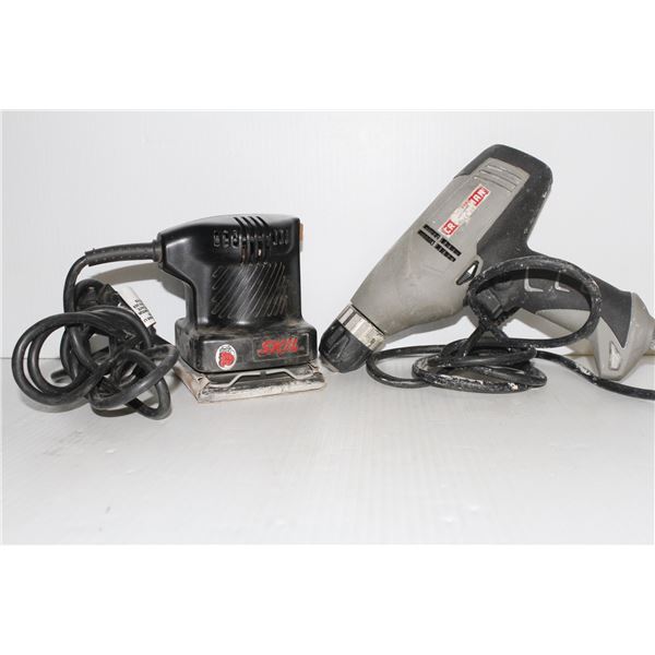 CRAFTSMEN ELECTRIC DRILL AND SKIL PALM SANDER