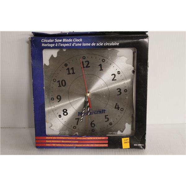 MASTERCRAFT CIRCULAR SAW BLADE CLOCK