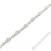 Image 3 : 18kt White Gold 1.80 ctw Princess and Round Cut Diamond Fancy Link Chain Bracele