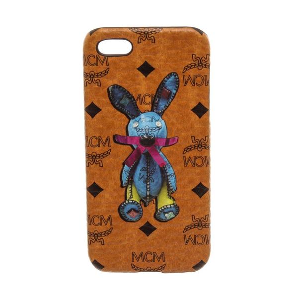 MCM Cognac Visetos Coated Canvas Rabbit iPhone 5 Hard Case