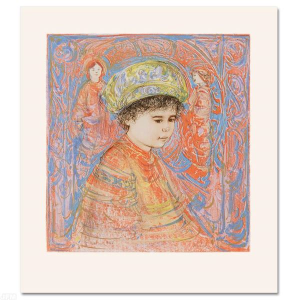  Boy with Turban  Limited Edition Lithograph by Edna Hibel (1917-2014), Numbered