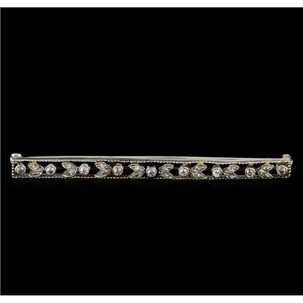 0.42 ctw Diamond Brooch - Platinum