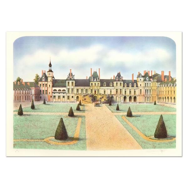 Rolf Rafflewski, "Chateau de Fontainebleau" Limited Edition Lithograph, Numbered