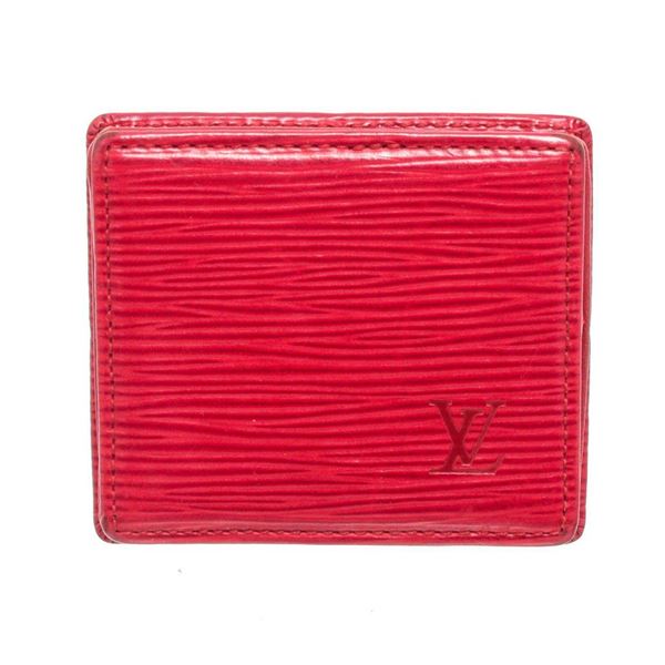 Louis Vuitton Red Epi Leather Boite Coin Case Wallet