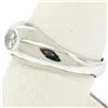 Image 3 : Men's 14kt White Gold 0.25 ctw Bezel Round Diamond Solitaire Band Ring
