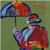 Image 2 : Peter Max, "Umbrella Man" Framed One-Of-A-Kind Acrylic Mixed Media (36.5" x 44.5