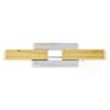 Image 1 : Albadoro Italian 18K Yellow White Gold Unique Geometric Polished Bar Brooch Pin