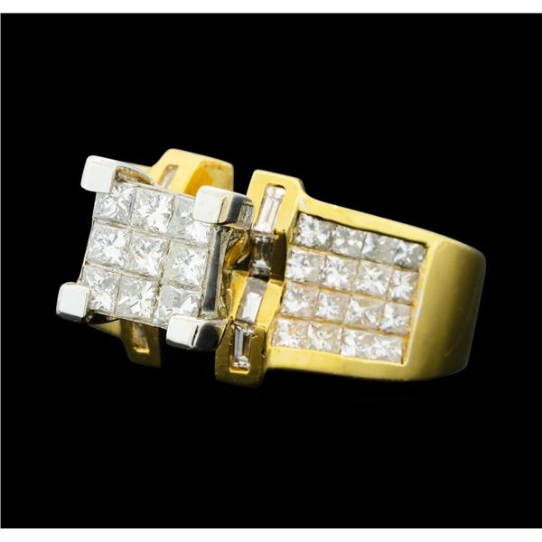 2.10 ctw Diamond Ring - 14KT Yellow And White Gold