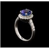 Image 4 : 2.65 ctw Tanzanite and Diamond Ring - 14KT White Gold