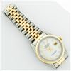 Image 9 : Rolex Mens 2 Tone Mother Of Pearl Roman Datejust Wristwatch