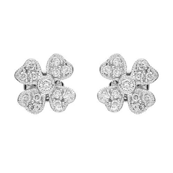 14k White Gold 0.31CTW Diamond Earrings, (SI2-SI3/G-H)