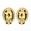 Image 6 : Vintage 14K Yellow Gold Oval Cabochon Cut Bezel Set Jade Classic Button Earrings