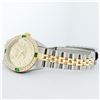 Image 5 : Rolex Ladies 2 Tone 18K Quickset Champagne Diamond & Emerald Datejust Wristwatch