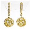 Image 1 : 10.13 ctw Fancy Intense Yellow & Brilliant Diamond Drop Ball Earrings